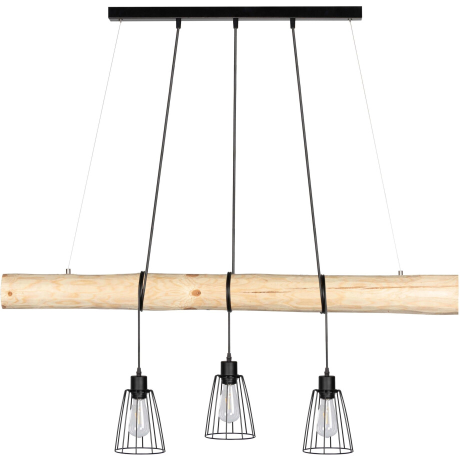 SPOT Light Hanglamp TRABO Hanglamp, met massief houten balken ø 8-12 cm, natuurproduct, in te korten afbeelding 1