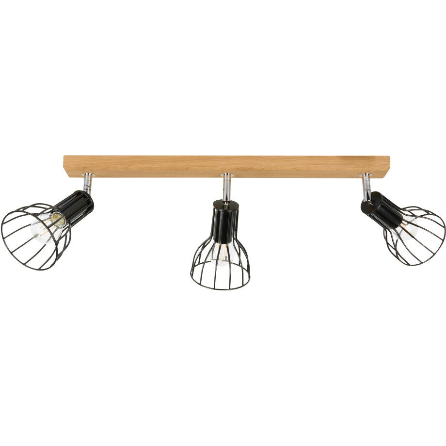 SPOT Light Plafondlamp MEGAN WOOD Natuurproduct van massief eikenhout, duurzaam - FSC-gecertificeerd afbeelding 1
