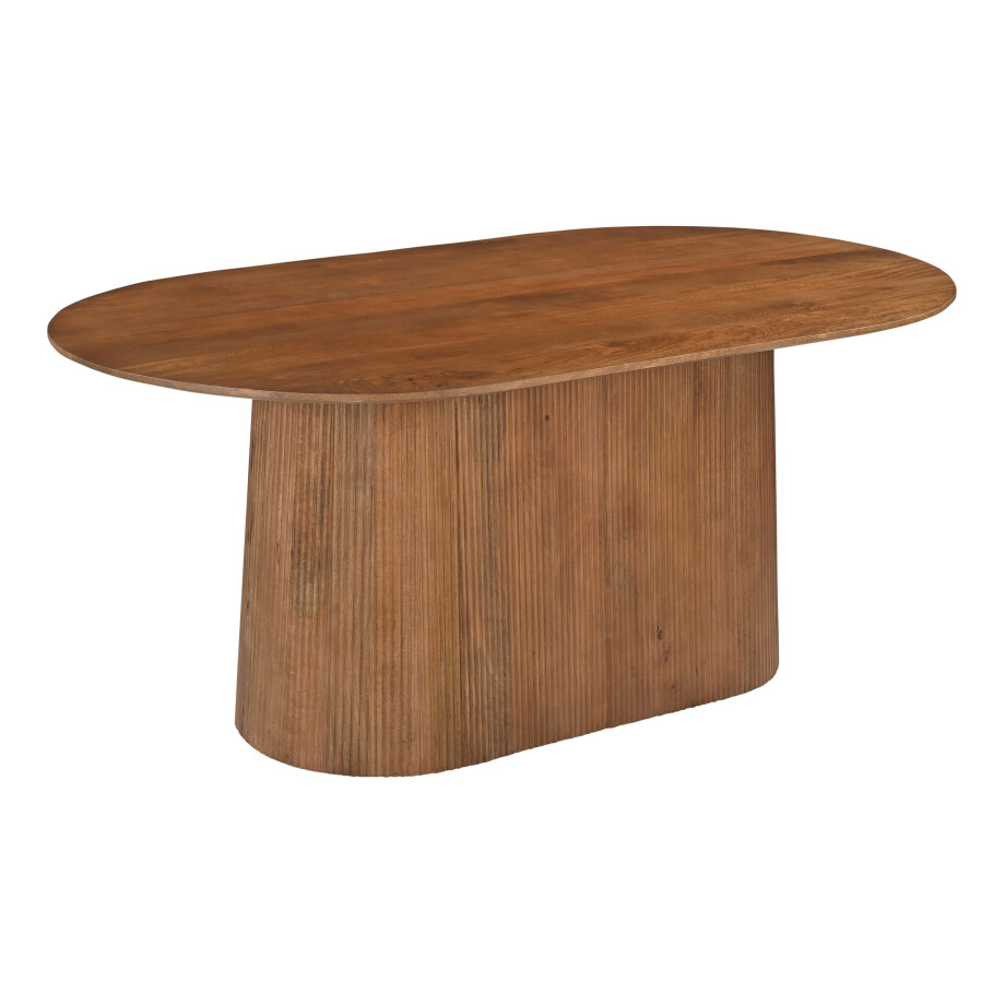 Artistiq Ovale Eettafel 'Dyann' Mangohout, 180 x 100cm afbeelding 