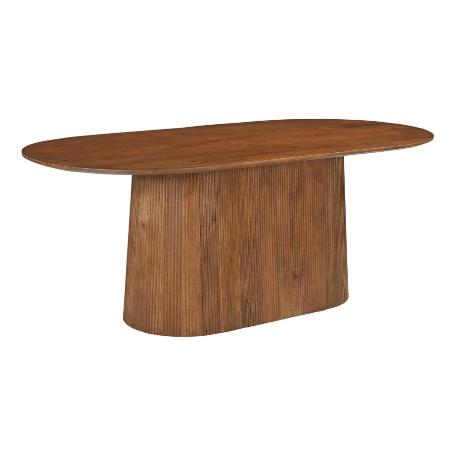 Artistiq Ovale Eettafel 'Dyann' Mangohout, 200 x 100cm afbeelding 