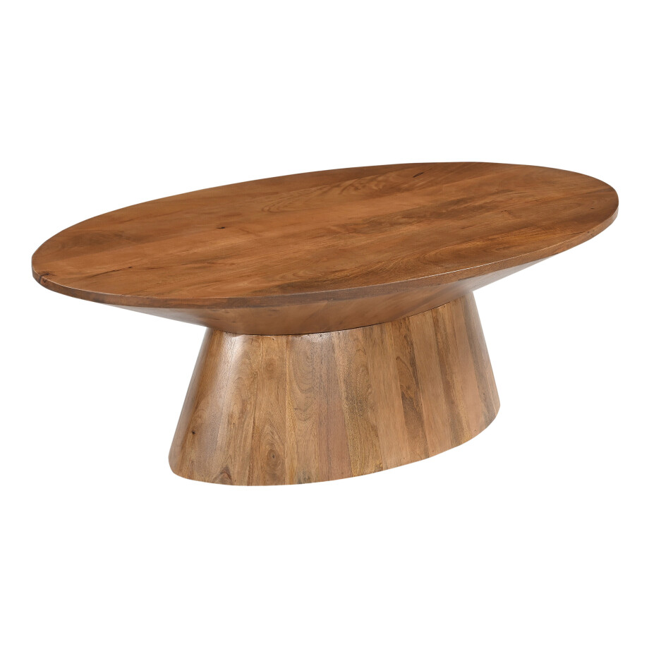 Artistiq Ovale Salontafel 'Elicia' Mangohout, 130 x 68cm afbeelding 