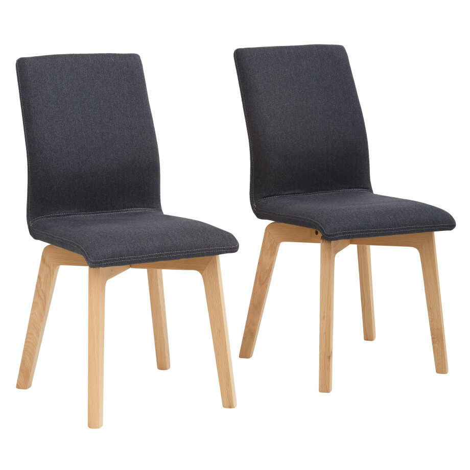 INOSIGN Stoel NOLA Bekleding met fijne structuurstof (set, 2 stuks) afbeelding 1