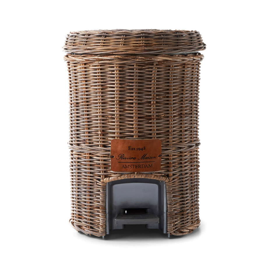 Rivièra Maison Prullenbak 'Rustic Rattan Classic' Rattan, kleur Bruin afbeelding 1