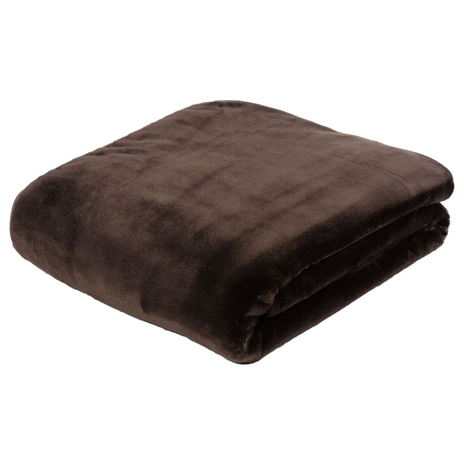 Gözze Premium Cashmere-Feeling deken (Chocoladebruin, 220 x 240 cm) afbeelding 1