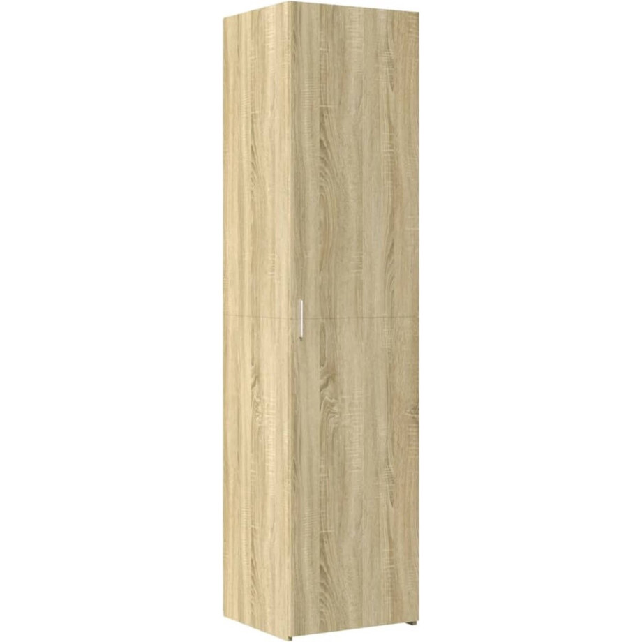 vidaXL - Hoge - kast - 50x42,5x185 - cm - bewerkt - hout - sonoma - eikenkleurig afbeelding 1