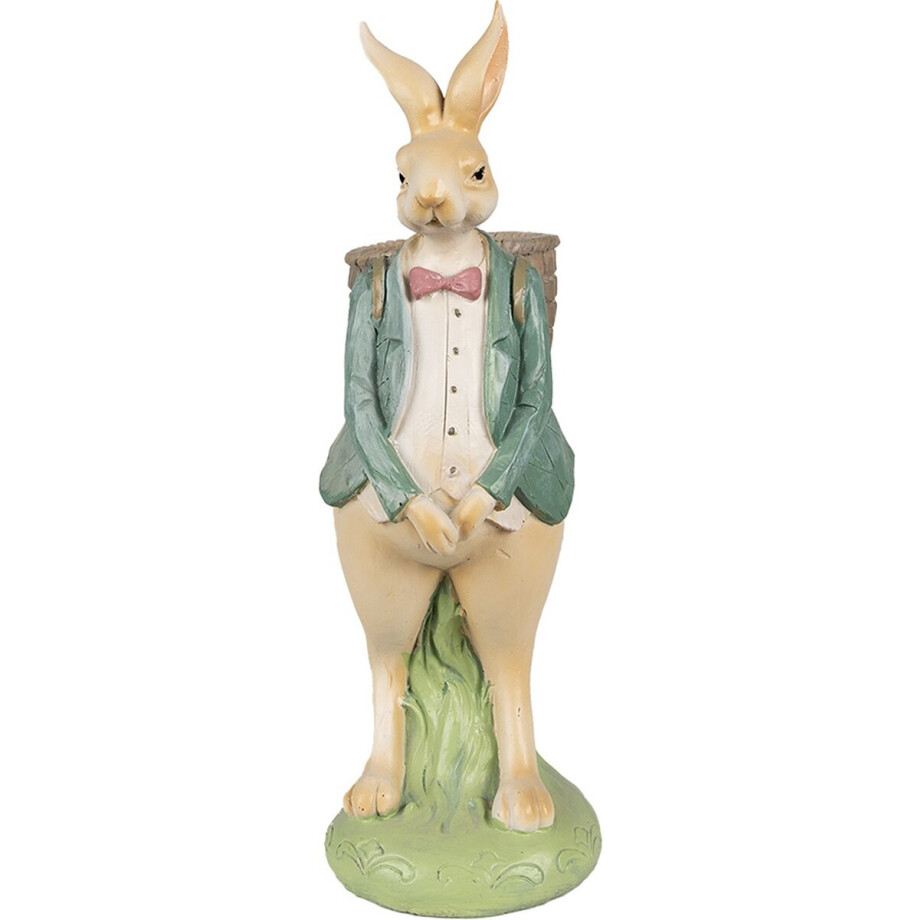 Clayre & Eef Beeld Konijn 30 cm Bruin Groen Polyresin Clayre & Eef Beeld Konijn 30 cm Bruin Groen Polyresin afbeelding 1