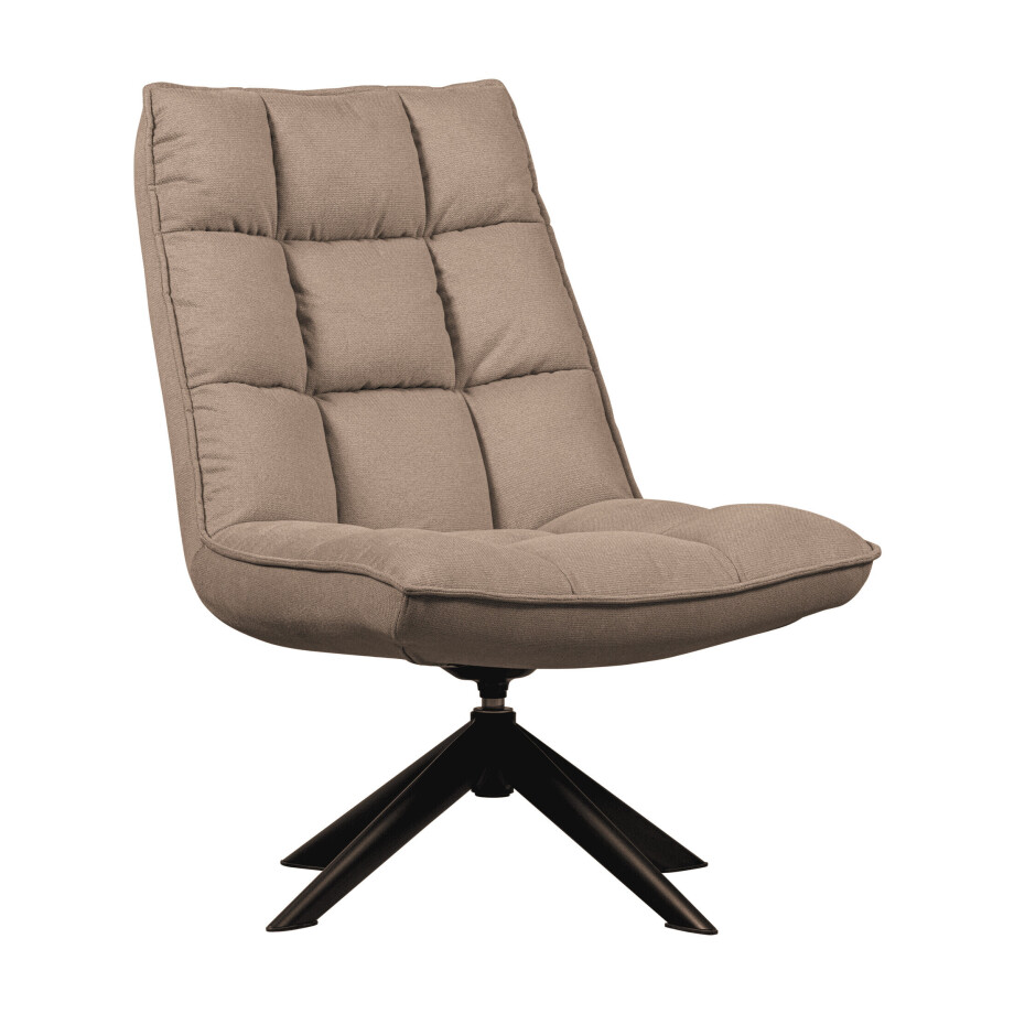 WOOOD Draaifauteuil 'Jouke' Geweven, kleur Zand afbeelding 1