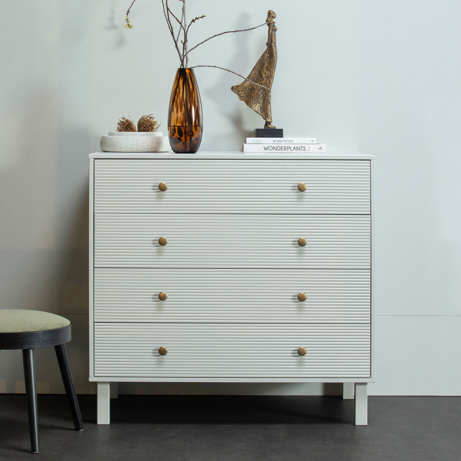 WOOOD Ladekast/Commode 'Madu' 91 x 94cm, kleur Wolkengrijs afbeelding 