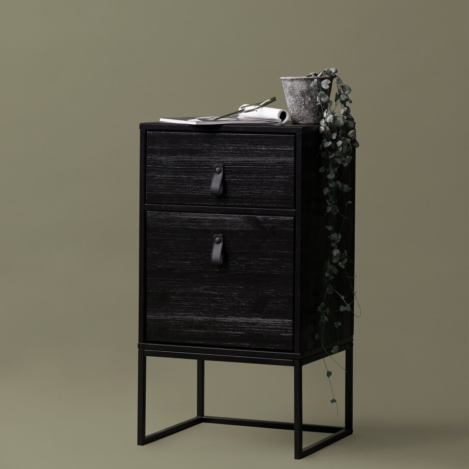 WOOOD Nachtkastje 'Zola' kleur Zwart afbeelding 