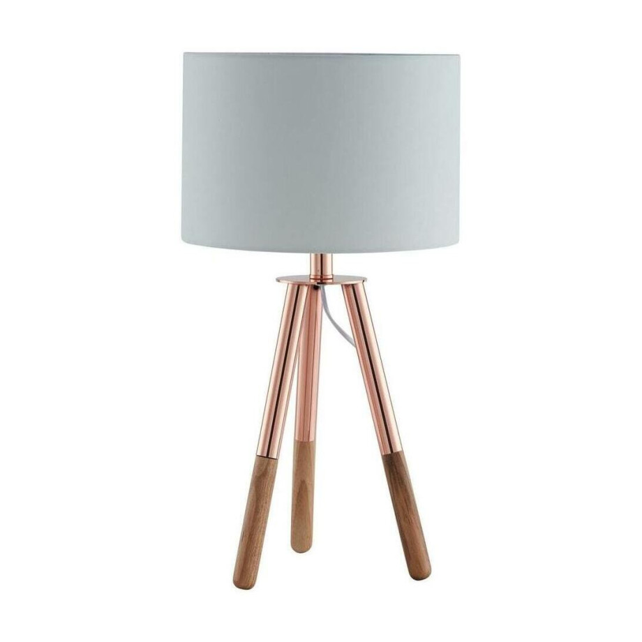Artistiq Tafellamp 'Renee' 55cm, kleur Wit/Koper afbeelding 1