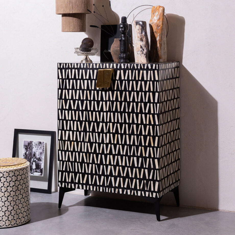 WOOOD Opbergkast 'Menne' Mangohout, 108 x 81cm afbeelding 