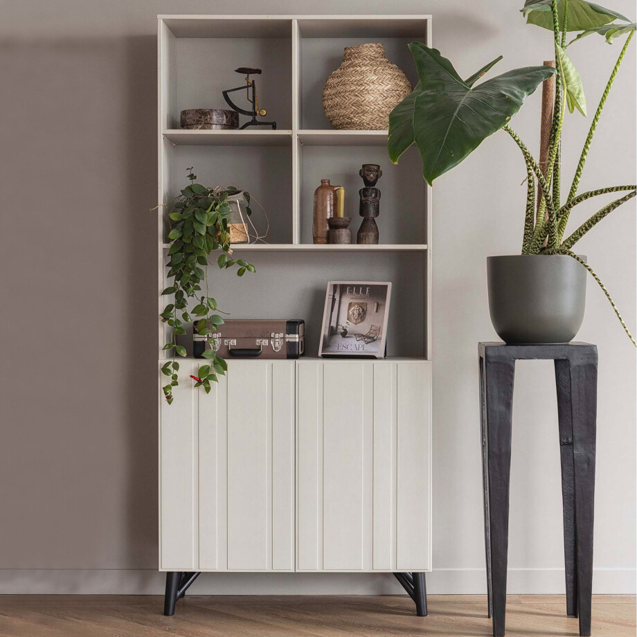 WOOOD Opbergkast 'Miller' Grenenhout, 200 x 90cm WOOOD Opbergkast 'Miller' Grenenhout, 200 x 90cm afbeelding