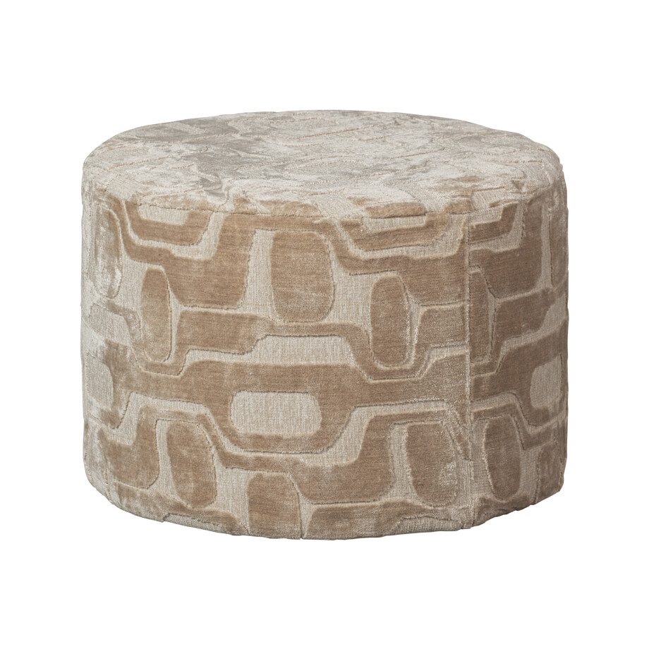 WOOOD Poef 'Yago' 60cm, kleur Naturel afbeelding 1