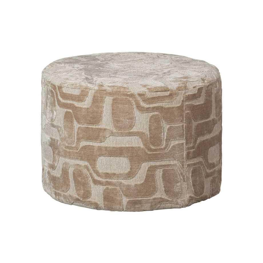 WOOOD Poef 'Yago' 60cm, kleur Naturel WOOOD Poef 'Yago' 60cm, kleur Naturel afbeelding 1