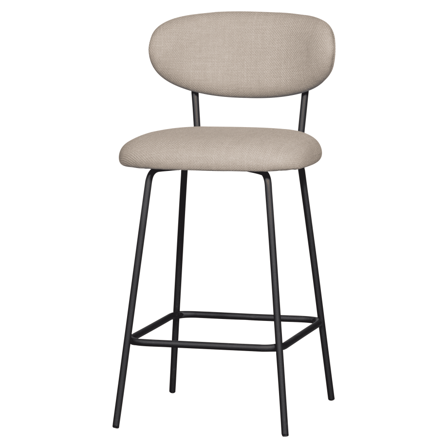 WOOOD Barkruk 'Kjeld' Geweven, kleur Naturel (zithoogte 66cm) afbeelding 1