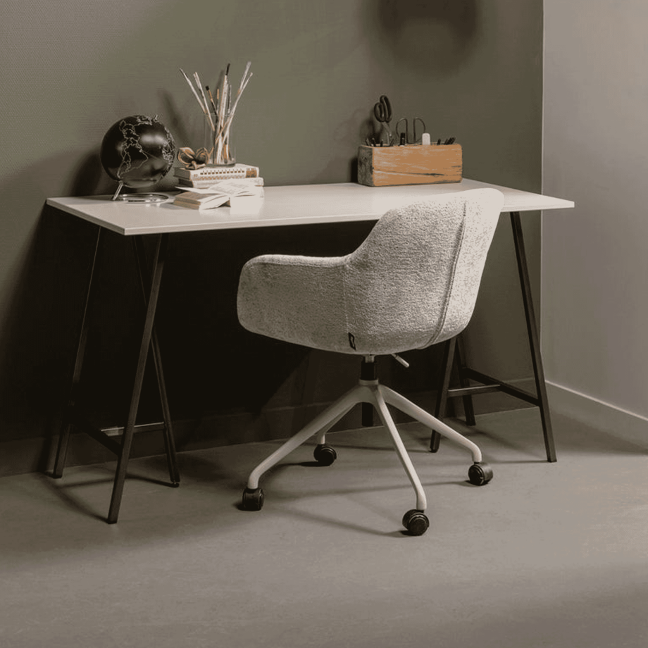 WOOOD Bureaustoel 'Morros' Chenille, kleur Taupe afbeelding 1