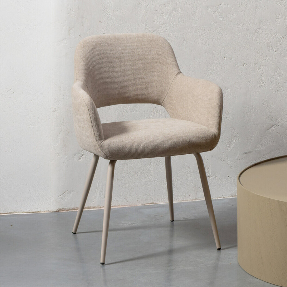 WOOOD Eetkamerstoel 'Jenny' Geweven, kleur Naturel afbeelding 1