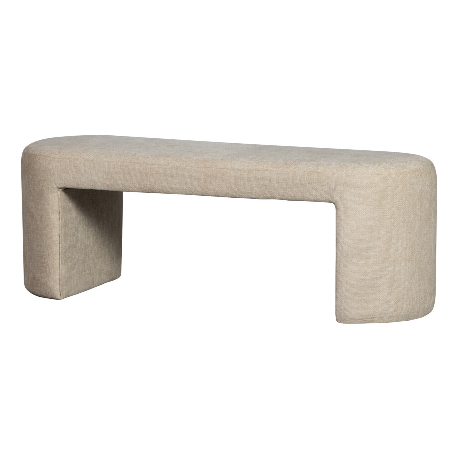 WOOOD Halbank 'Jacob' Chenille, kleur Naturel WOOOD Halbank 'Jacob' Chenille, kleur Naturel afbeelding 1