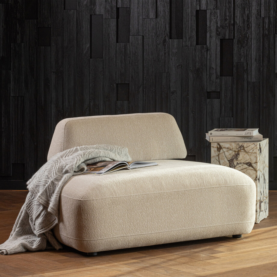 WOOOD Relaxfauteuil 'Sterck' Textuurstof, kleur Zand afbeelding 1