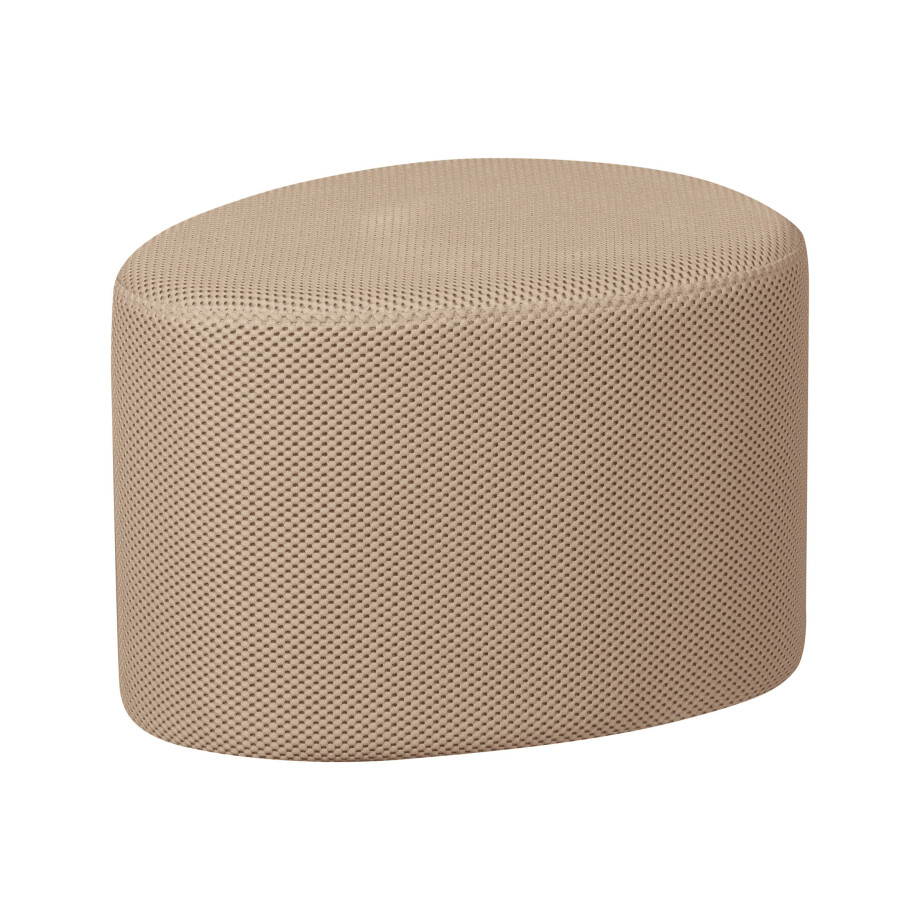 WOOOD Poef 'Puuk' Mesh, kleur Naturel WOOOD Poef 'Puuk' Mesh, kleur Naturel afbeelding 1