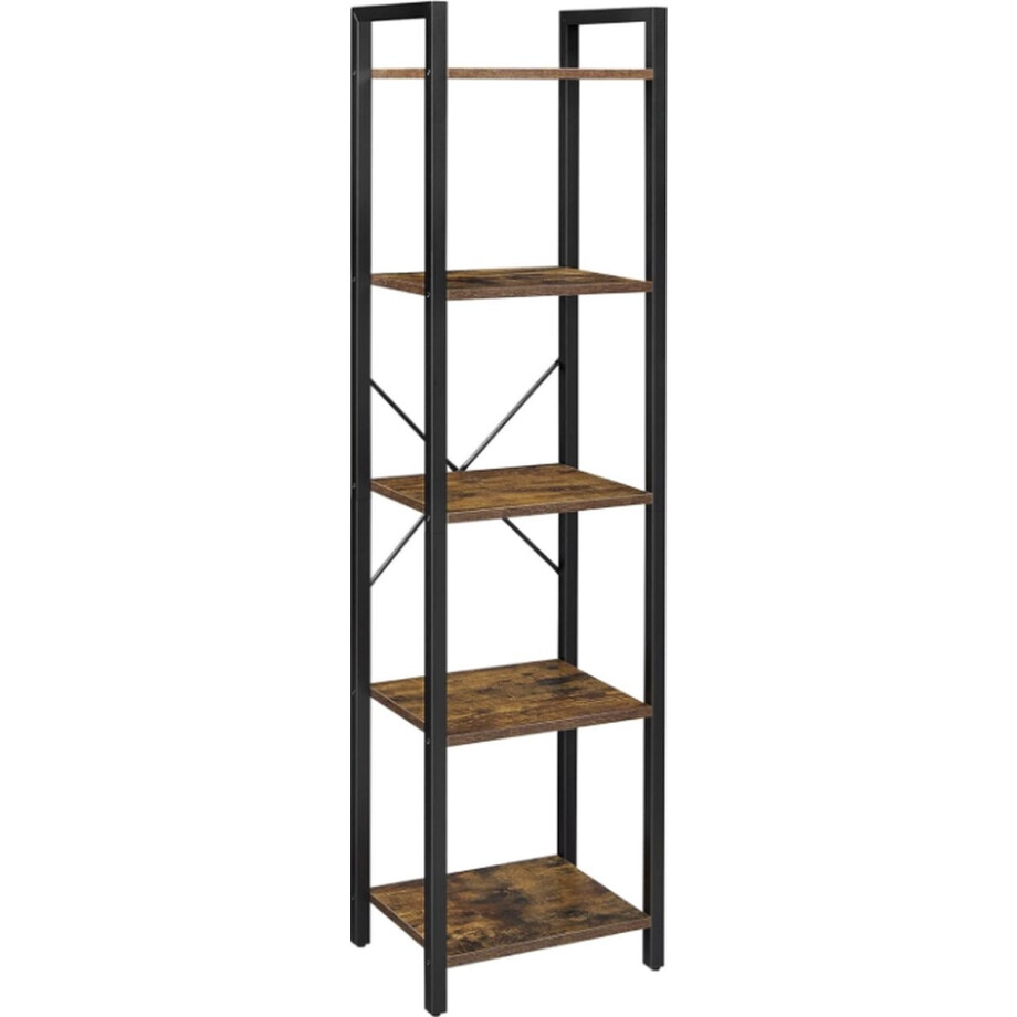 MIRA Home - Boekenkast - Boekenplank 5 Laag - Staal - 30x39,6x154 MIRA Home - Boekenkast - Boekenplank 5 Laag - Staal - 30x39,6x154 afbeelding 1