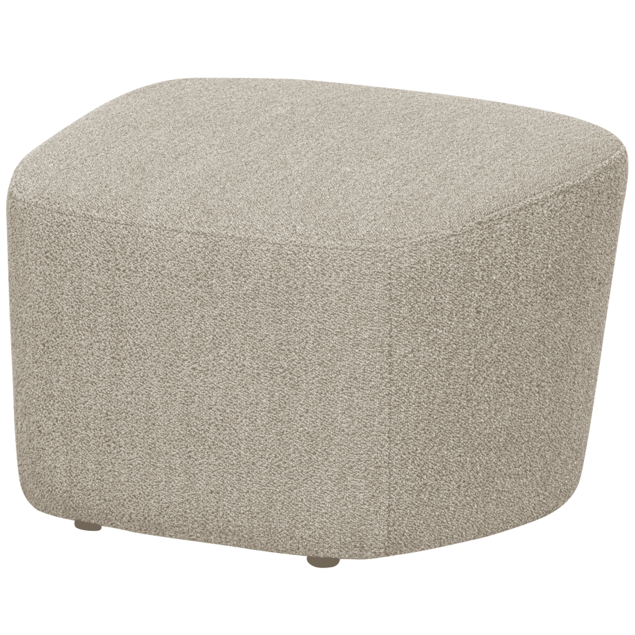 vtwonen Hocker 'Lofty' Bouclé, kleur Naturel afbeelding 1