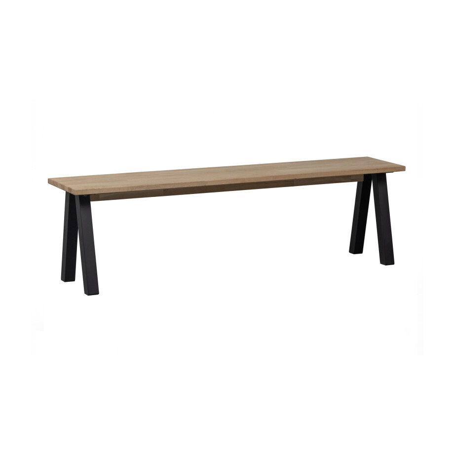 WOOOD Eetkamerbank 'Tablo' Eikenhout, 160cm afbeelding 1