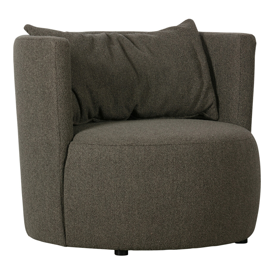 vtwonen Fauteuil 'Explore' Bouclé, kleur Bruin afbeelding 1