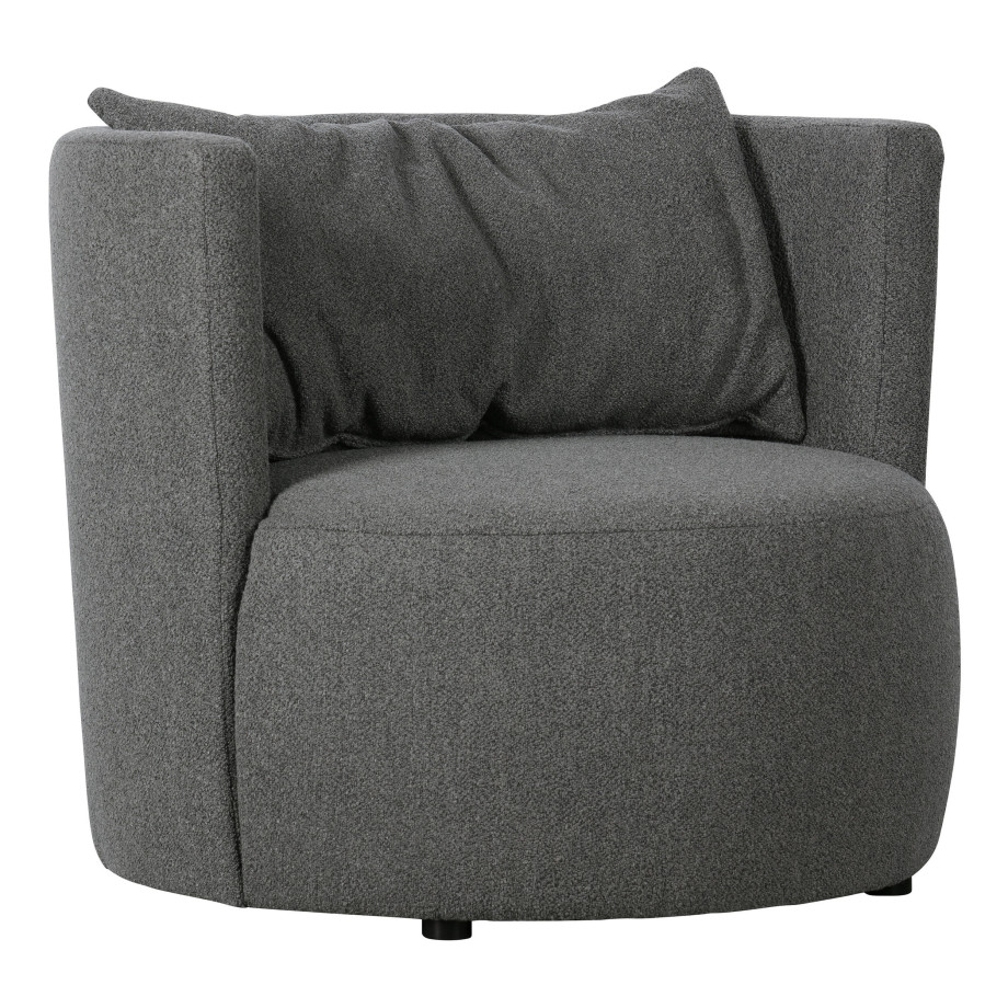 vtwonen Fauteuil 'Explore' Bouclé, kleur Staalgrijs afbeelding 1