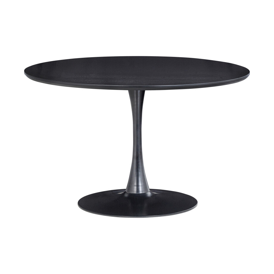 WOOOD Ronde Eettafel 'Sammy' 120cm, kleur Zwart WOOOD Ronde Eettafel 'Sammy' 120cm, kleur Zwart afbeelding 1