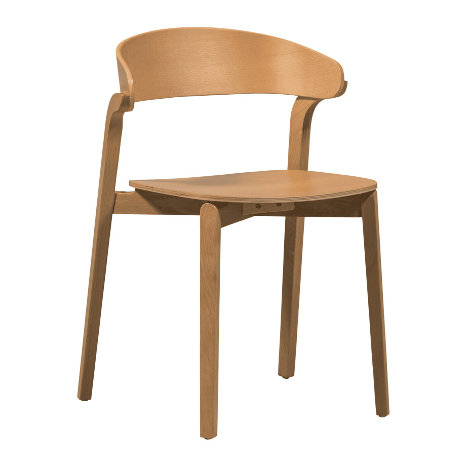 WOOOD Eetkamerstoel 'Cras' Essen, kleur Naturel afbeelding 1