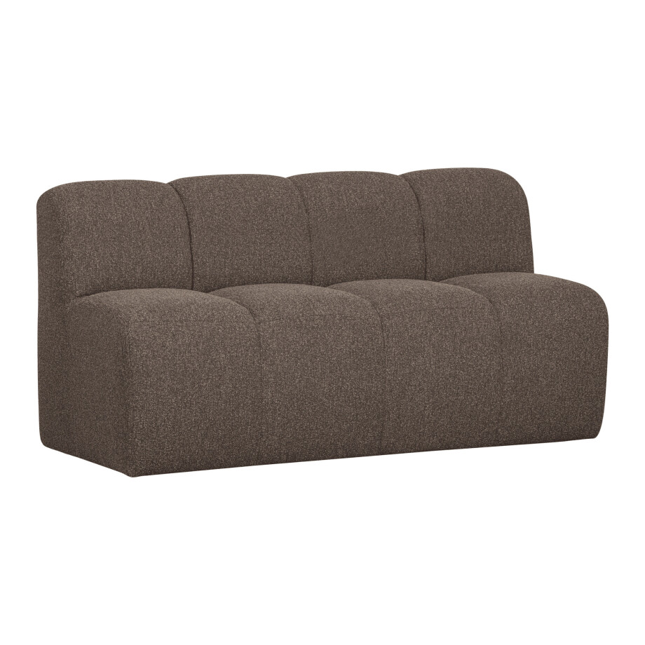 WOOOD Eetkamerbank 'Mojo' Bouclé, 164cm, kleur Bruin Melange afbeelding 1