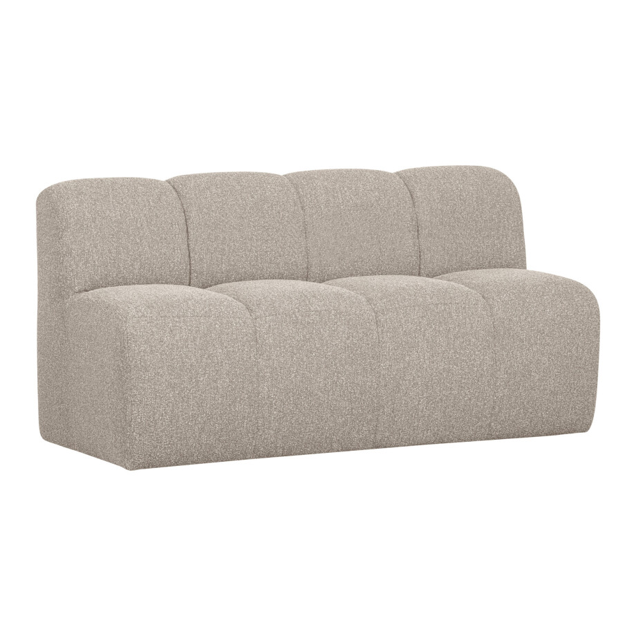 WOOOD Eetkamerbank 'Mojo' Bouclé, 164cm, kleur Beige Melange WOOOD Eetkamerbank 'Mojo' Bouclé, 164cm, kleur Beige Melange afbeelding 1