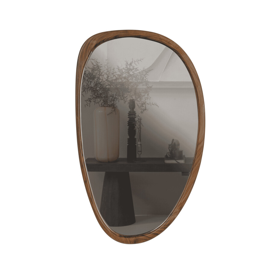 WOOOD Organische Spiegel 'Leif' MDF, 64 x 38cm afbeelding 1
