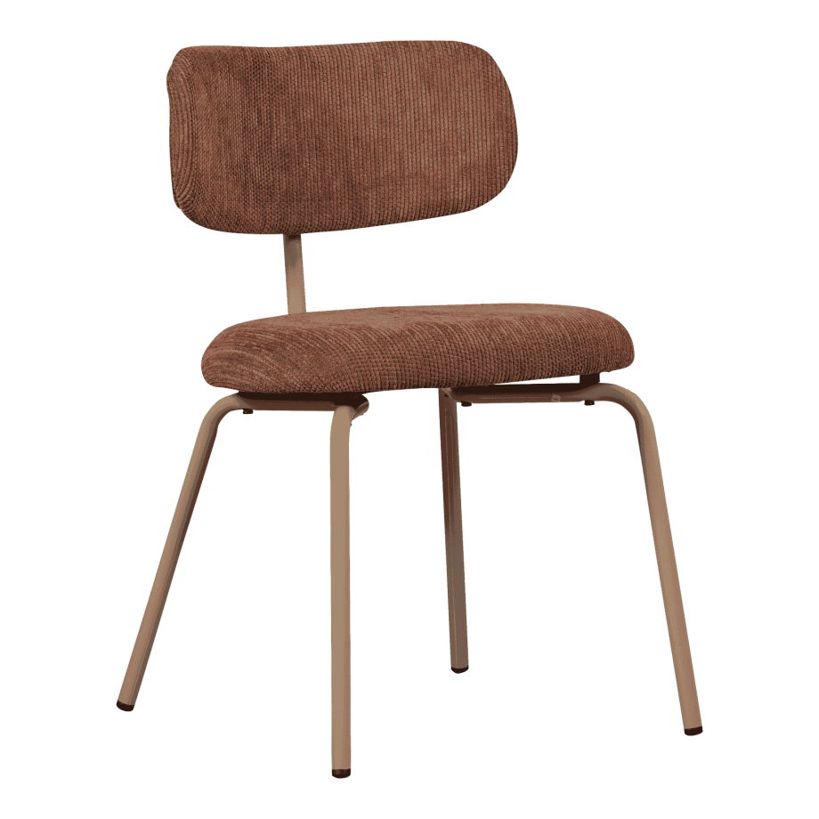 WOOOD Eetkamerstoel 'Travis' Geweven stof, kleur Bruin afbeelding 1