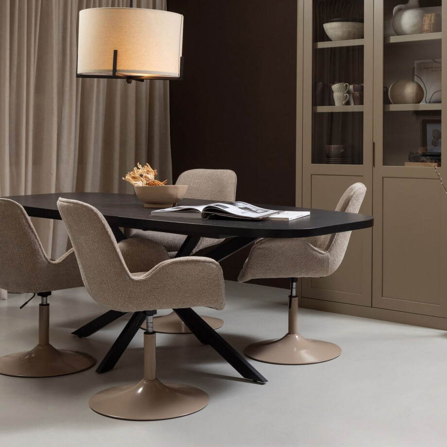 WOOOD Uitschuifbare Eettafel 'Arros' Deens Ovaal, 180-220 x 90cm afbeelding 1