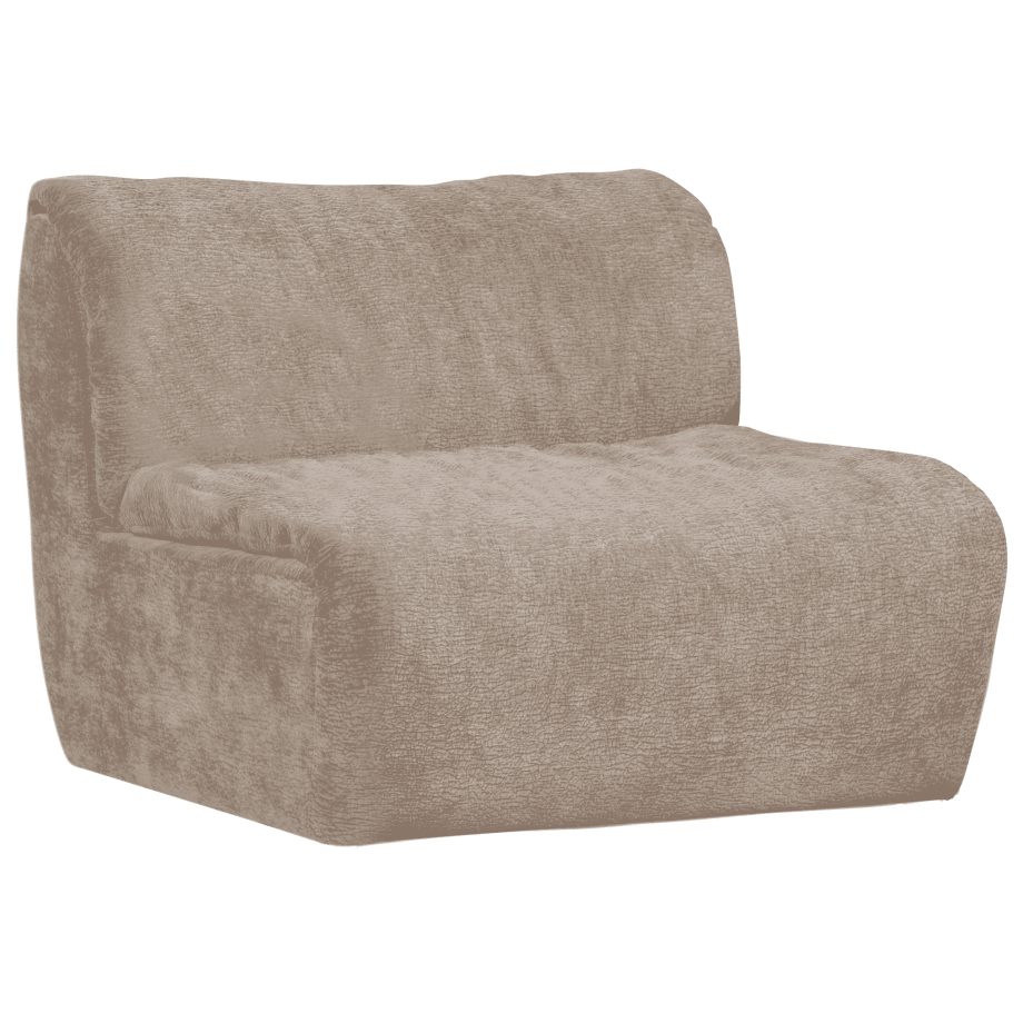 WOOOD Bank 'Baggy' 1-zits, Chenille, kleur Zand afbeelding 1