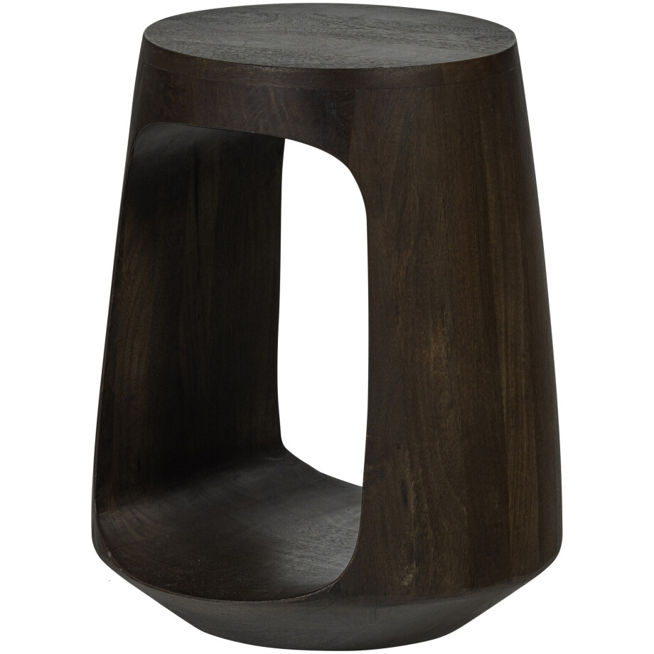 WOOOD Ronde Bijzettafel 'Bayo' Walnoot mangohout, 33cm afbeelding 1