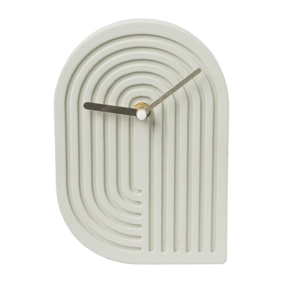 Tafelklok Emma - grijs - 19.5x13.5x3 cm Tafelklok Emma - grijs - 19.5x13.5x3 cm afbeelding