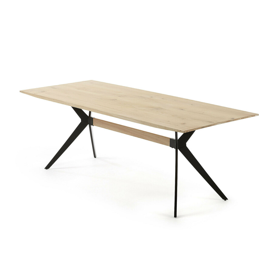 Kave Home Eettafel 'Amethist' 160 x 90cm, kleur Licht Eiken Kave Home Eettafel 'Amethist' 160 x 90cm, kleur Licht Eiken afbeelding 1