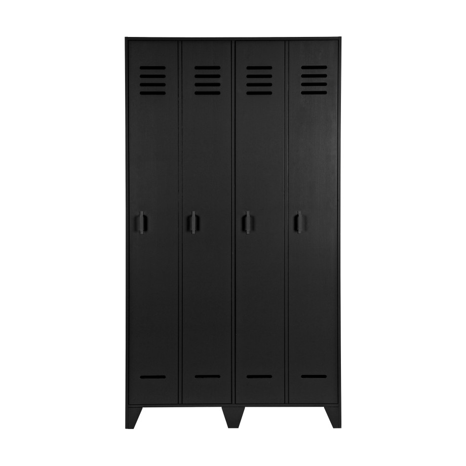 WOOOD Lockerkast 'Stijn' 2-deurs, kleur Zwart afbeelding 1