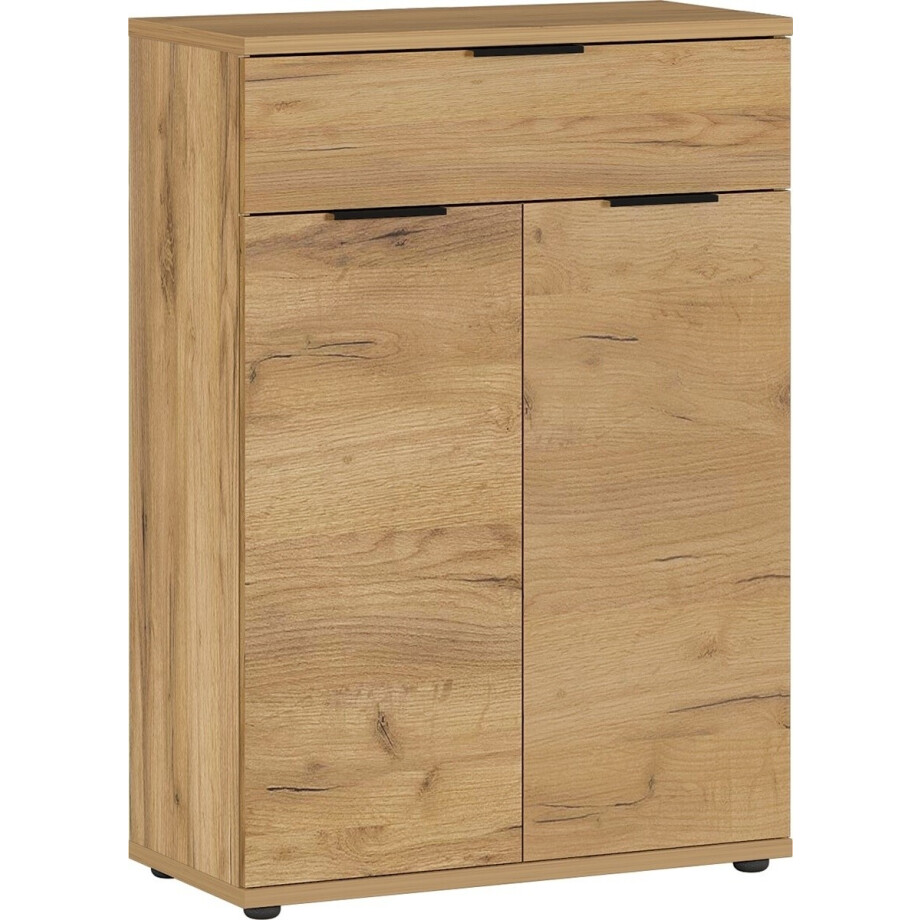 Schoenenkast Fremont 108 cm hoog in navarra eiken Schoenenkast Fremont 108 cm hoog in navarra eiken afbeelding 1