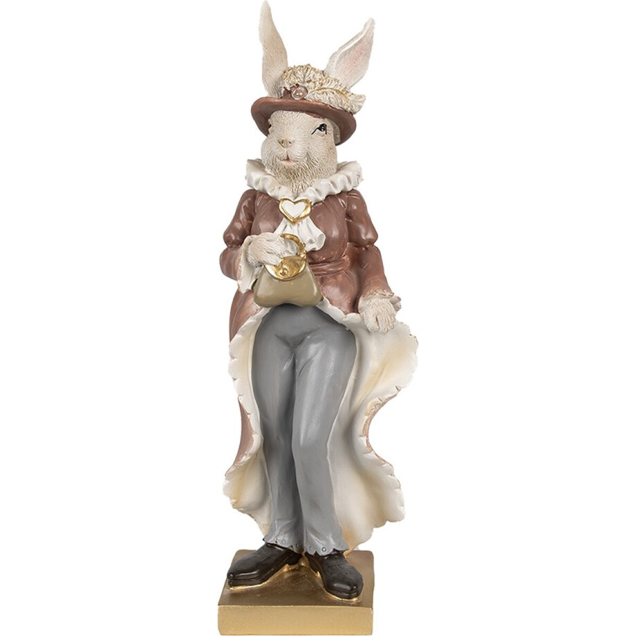 Clayre & Eef Beeld Konijn 30 cm Beige Bruin Polyresin Clayre & Eef Beeld Konijn 30 cm Beige Bruin Polyresin afbeelding 1