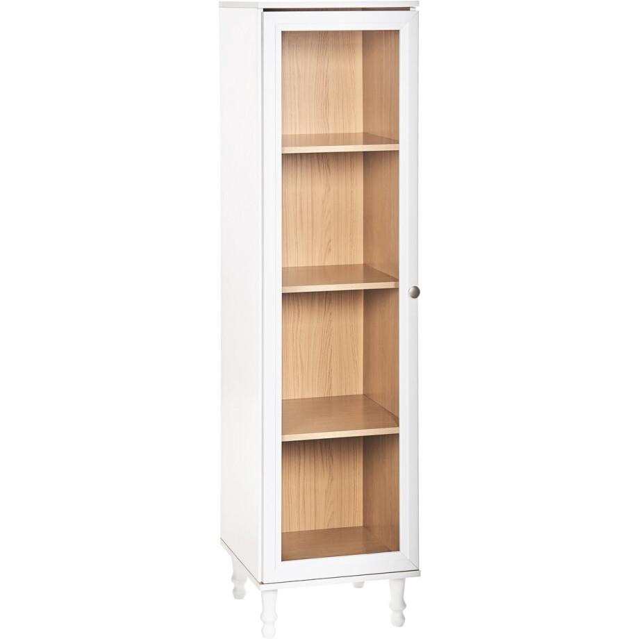 TINGLEDALE - Vitrinekast - Wit - 40 cm - Hout TINGLEDALE - Vitrinekast - Wit - 40 cm - Hout afbeelding 1