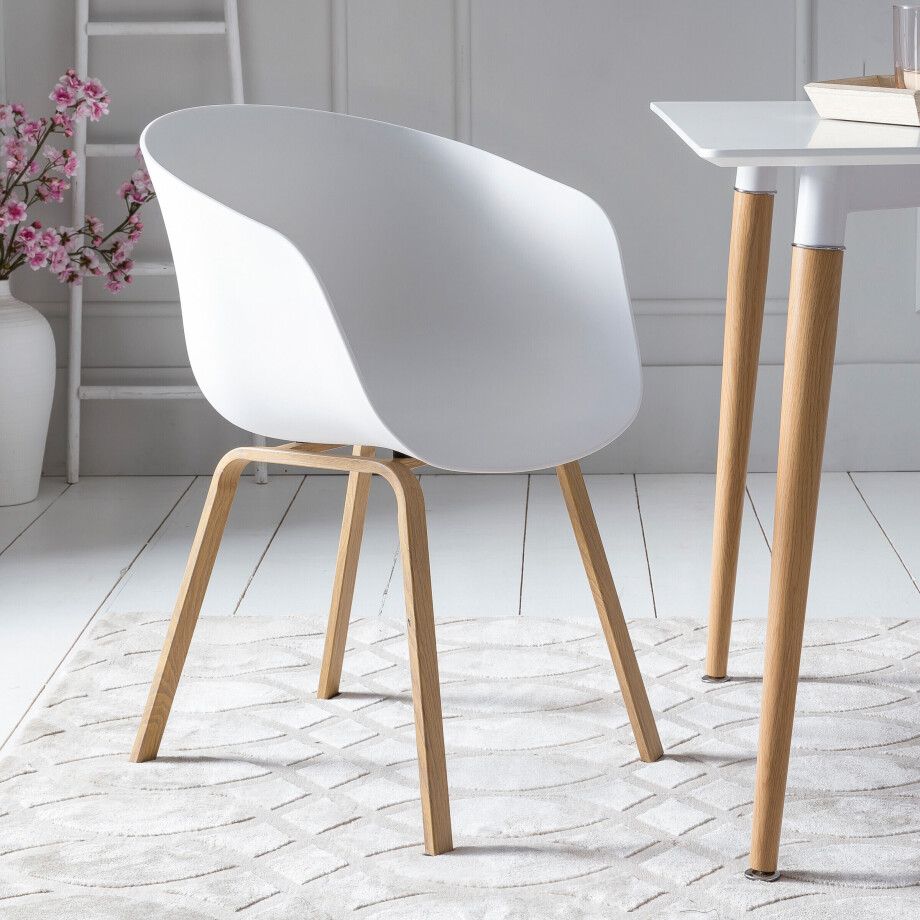 Artistiq Eetkamerstoel 'Halo' kleur Wit Artistiq Eetkamerstoel 'Halo' kleur Wit afbeelding 1