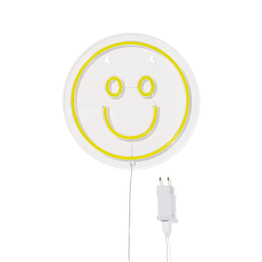 HEMA HEMA Neonlamp Ø30cm Gezicht HEMA HEMA Neonlamp Ø30cm Gezicht afbeelding