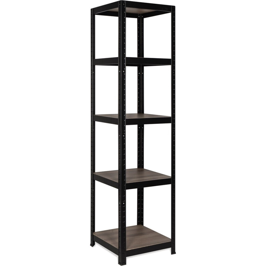 Avasco Opbergrek Vierkant Zwart - smalle stellingkast - 176x45x45cm Avasco Opbergrek Vierkant Zwart - smalle stellingkast - 176x45x45cm afbeelding 1