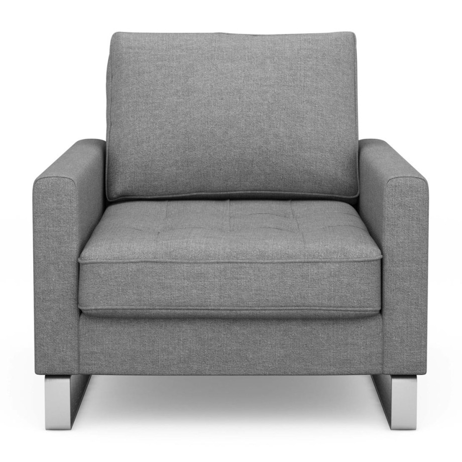 Fauteuil West Houston, Grey, Washed Cotton afbeelding 1