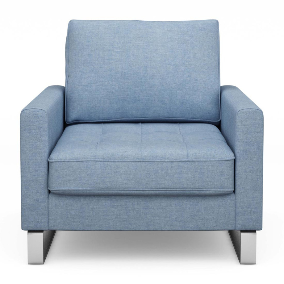 Fauteuil West Houston, Ice Blue, Washed Cotton afbeelding 1