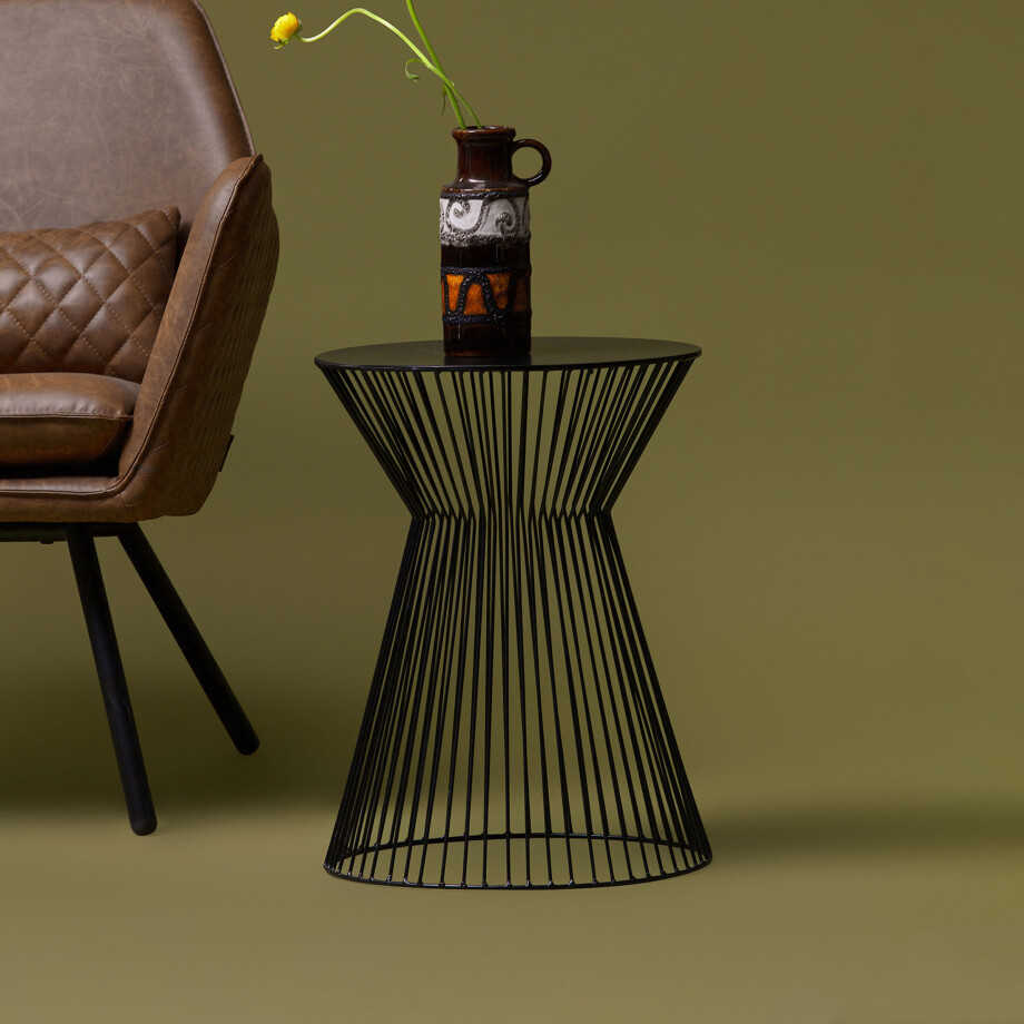 WOOOD Bijzettafel 'Suus' 35cm, kleur Zwart WOOOD Bijzettafel 'Suus' 35cm, kleur Zwart afbeelding 1